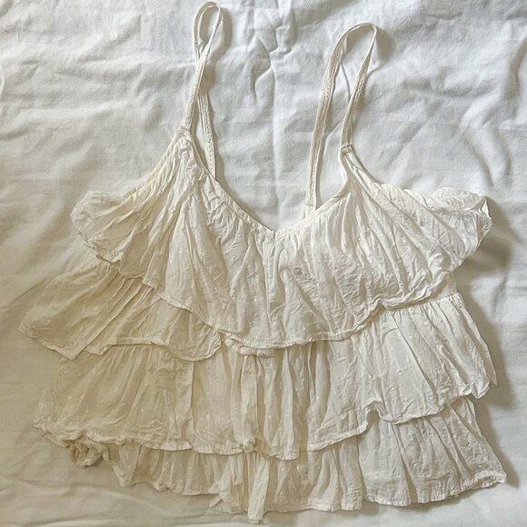 Kimchi Blue Ruffle Layered Crop Top - Picture 2 of 4